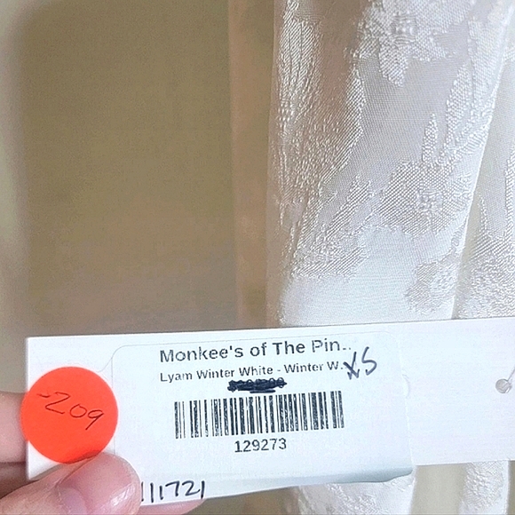 Shoshanna Lyam Long Sleeve Damask Blouse XS Winter White NWT - Picture 14 of 14